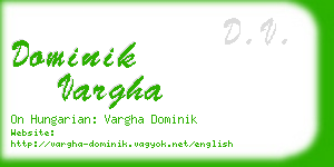 dominik vargha business card